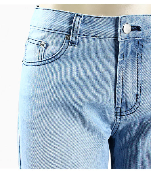 Ripped Boyfriends New Mid Waist True Denim Jean