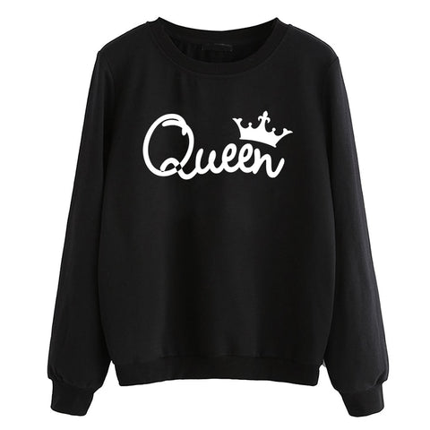 Queen Printing Long Sleeve Sweatshirt