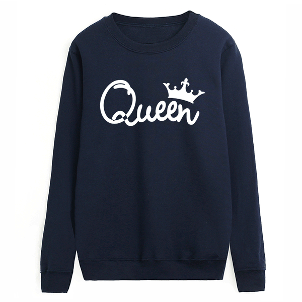 Queen Printing Long Sleeve Sweatshirt