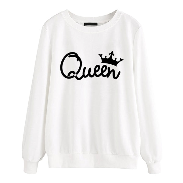 Queen Printing Long Sleeve Sweatshirt