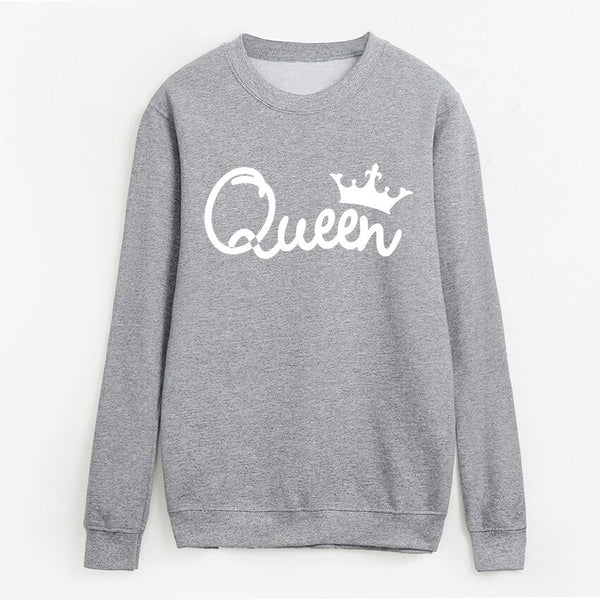 Queen Printing Long Sleeve Sweatshirt
