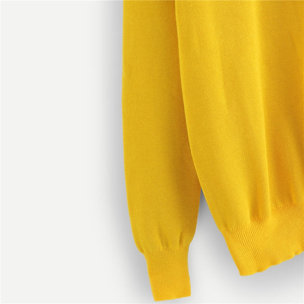 Ginger Tie Neck Jumper Fashion Sweater