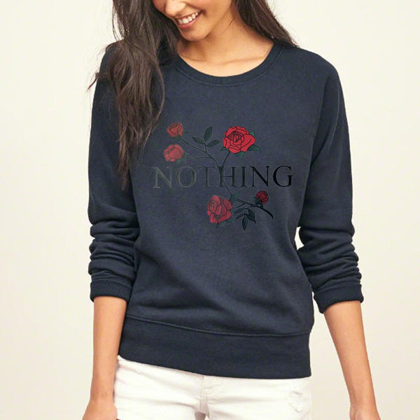 Nothing Letter Print Sweatshirt