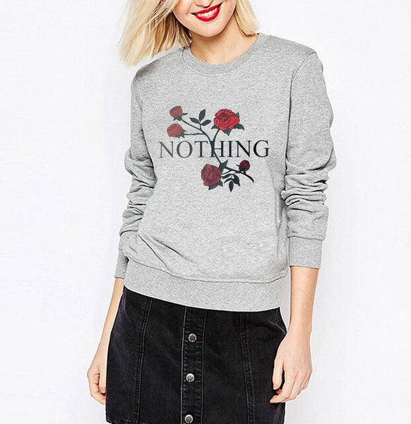 Nothing Letter Print Sweatshirt