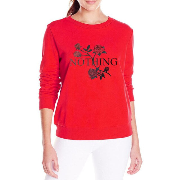 Nothing Letter Print Sweatshirt