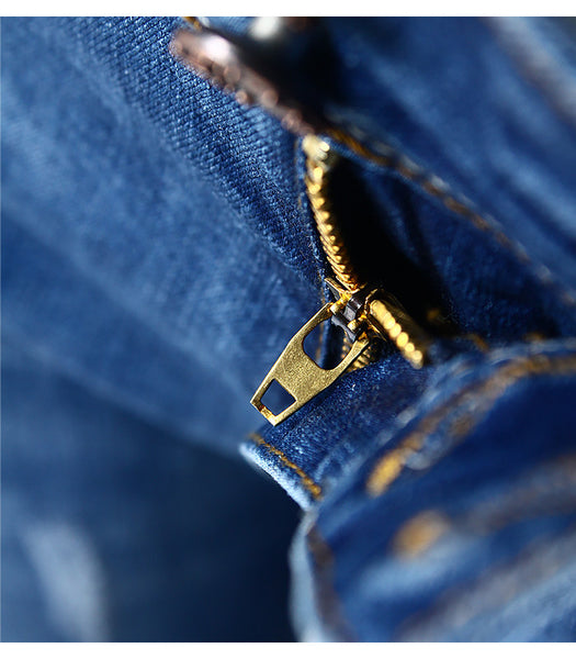 Basic Chic Style Fading Stretch Skinny Denim Jeans